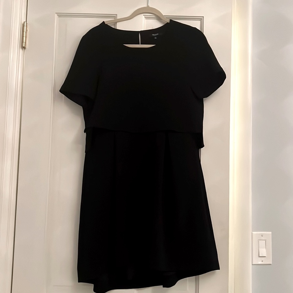 Black crepe madewell dress.  Size 6